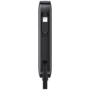 Powerbank USAMS XR Series CD228 10000mAh 20W + USB-C/Lightning cable juodos spalvos - Image 3
