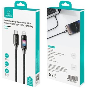 USAMS TC Series SJ749 30W USB-C į Lightning kabelis 1.2 m tarnish - Image 7