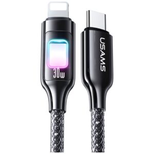 USAMS TC Series SJ749 30W USB-C į Lightning kabelis 1.2 m tarnish - Image 5