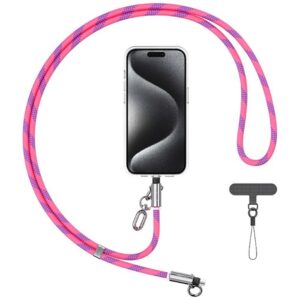 Usams SJ746 30W USB-C į Lightning 1.2m Pink Phone Lanyard with Charging Kabelis - Image 1