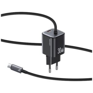 USAMS JC Series CC264 30W GaN Mini Fast Charge 2xUSB-C baltos spalvos Laidinis įkroviklis - Image 4