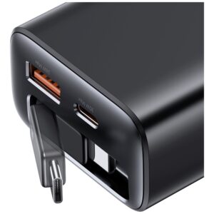 Laidinis įkroviklis USAMS Xiang Series CC296 30W 1xUSB-C 1xUSB-A + USB-C cable baltos spalvos - Image 4