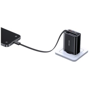 Laidinis įkroviklis USAMS Xiang Series CC296 30W 1xUSB-C 1xUSB-A + USB-C cable baltos spalvos - Image 8