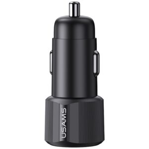 Automobilinis įkroviklis USAMS YT Series CC283 60W 1xUSB-A 1xUSB-C black - Image 5