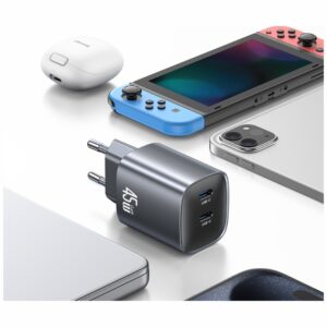 Laidinis įkroviklis USAMS CC305 T66 45W GaN 2xUSB-C tarnish - Image 7