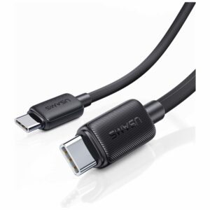 Kabelis USAMS KY Series US-SJ691 60W USB-C į USB-C 1m juodos spalvos - Image 2
