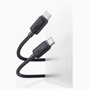 Kabelis USAMS KY Series US-SJ691 60W USB-C į USB-C 1m juodos spalvos - Image 4