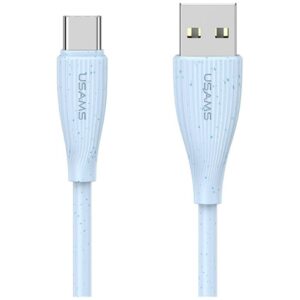 Kabelis USAMS Green Series SJ714 18W 3A USB-A į USB-C 1m blue - Image 1