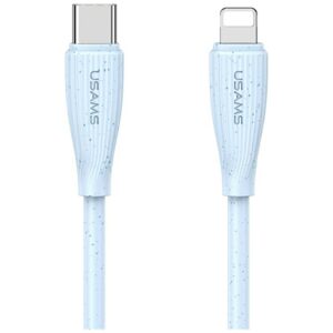 Kabelis USAMS Green Series SJ717 30W USB-C į Lightning 1m blue - Image 1