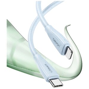 Kabelis USAMS Green Series SJ717 30W USB-C į Lightning 1m pink - Image 5