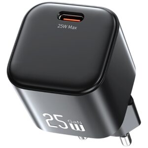 Charger USAMS JC Series CC289 25W GaN Mini Fast Charger USB-C juodos spalvos - Image 4