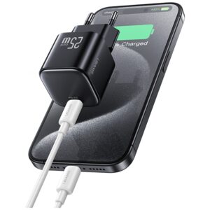 Charger USAMS JC Series CC289 25W GaN Mini Fast Charger USB-C juodos spalvos - Image 6
