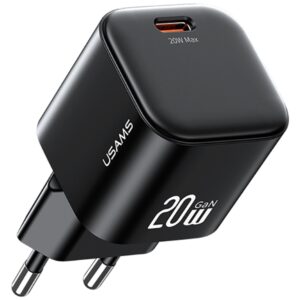 Laidinis įkroviklis USAMS JO Series CC260 20W USB-C + 1m USB-C/USB-C Cable baltos spalvos - Image 2