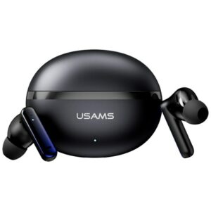 Ausinės Bluetooth USAMS Echo E02 TWS ANC+ENC belaidės juodos spalvos - Image 1