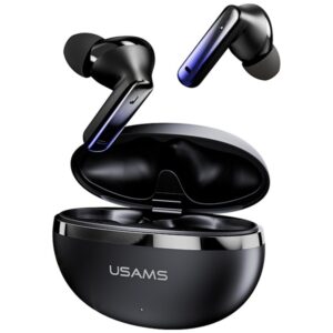 Ausinės Bluetooth USAMS Echo E02 TWS ANC+ENC belaidės juodos spalvos - Image 2