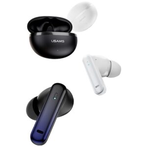 Ausinės Bluetooth USAMS Echo E02 TWS ANC+ENC belaidės juodos spalvos - Image 7