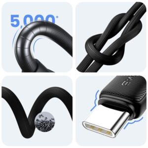 Kabelis USAMS KY Series US-SJ693 3A USB-C į USB-A 2m baltos spalvos - Image 8