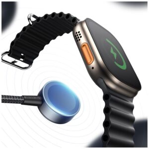 Cable USAMS Huan Series SJ754 72W USB-C to USB-C + USB-C + Belaidis įkroviklis skirtas watch tarnish - Image 5