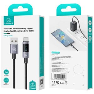 Kabelis USAMS Sufeng Series US-SJ673 66W 6A Fast Charging USB-C į USB-A 1.2m tarnish - Image 10