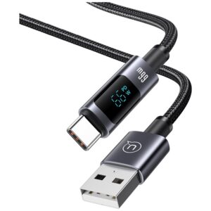 Kabelis USAMS Sufeng Series US-SJ673 66W 6A Fast Charging USB-C į USB-A 1.2m tarnish - Image 2