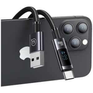 Kabelis USAMS Sufeng Series US-SJ673 66W 6A Fast Charging USB-C į USB-A 1.2m tarnish - Image 3