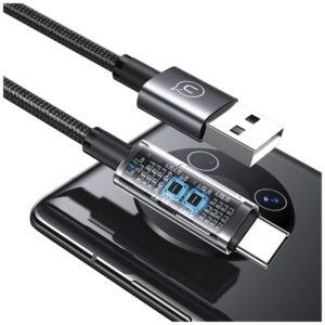 Kabelis USAMS Sufeng Series US-SJ673 66W 6A Fast Charging USB-C į USB-A 1.2m tarnish - Image 6