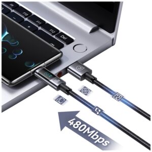 Kabelis USAMS Sufeng Series US-SJ673 66W 6A Fast Charging USB-C į USB-A 1.2m tarnish - Image 8