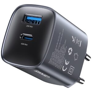 Laidinis įkroviklis USAMS CC290 T66 45W GaN 1xUSB-A 1xUSB-C tarnish - Image 2