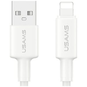USAMS U90 kabelis 2.4A USB-A į Lightning white - Image 1