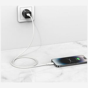 USAMS U90 kabelis 2.4A USB-A į Lightning white - Image 3