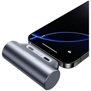 USAMS PB79 Mini Tail Plug Portable Power Bank 3000mAh USB-C silver - Image 4