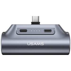 USAMS PB79 Mini Tail Plug Portable Power Bank 3000mAh USB-C gray - Image 3