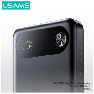 USAMS PB80 Power Bank PD20W 10000mAh black - Image 3
