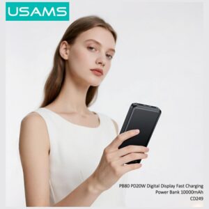 USAMS PB80 Power Bank PD20W 10000mAh black - Image 6