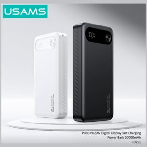 USAMS PB80 Power Bank PD20W 20000mAh black - Image 3