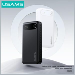 USAMS PB80 Power Bank PD20W 20000mAh black - Image 5