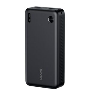 USAMS PB83 Power Bank 2xUSB-A 1xUSB-C 20000mAh black - Image 1