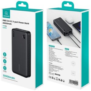 USAMS PB83 Power Bank 2xUSB-A 1xUSB-C 20000mAh white - Image 8