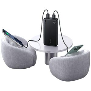 USAMS PB83 Power Bank 2xUSB-A 1xUSB-C 20000mAh white - Image 5