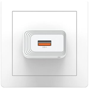 Laidinis įkroviklis USAMS T69 18W USB-A baltos spalvos - Image 3