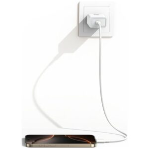 Laidinis įkroviklis USAMS T69 20W USB-C baltos spalvos - Image 4