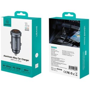 Automobilinis įkroviklis USAMS CC322 30W 1xUSB-A 1xUSB-C tarnish - Image 5