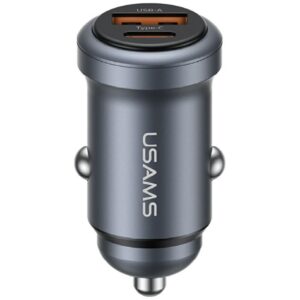 Automobilinis įkroviklis USAMS CC322 30W 1xUSB-A 1xUSB-C tarnish - Image 1