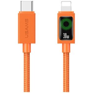 Kabelis USAMS SJ774 PD 30W USB-C/Lightning 1.2m orange - Image 1
