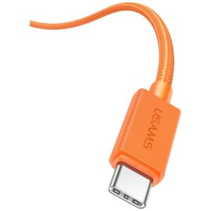 Kabelis USAMS SJ774 PD 30W USB-C/Lightning 1.2m orange - Image 2