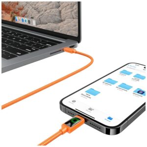 Kabelis USAMS SJ774 PD 30W USB-C/Lightning 1.2m orange - Image 6