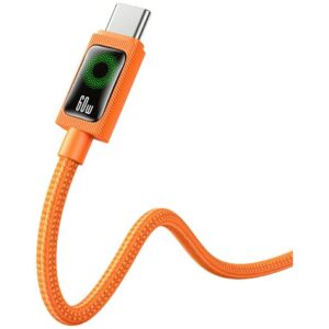 Kabelis USAMS SJ773 PD 60W USB-C/USB-C 1.2m oranžinės spalvos - Image 7