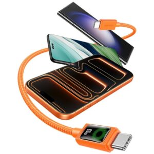 Kabelis USAMS SJ773 PD 60W USB-C/USB-C 1.2m oranžinės spalvos - Image 4