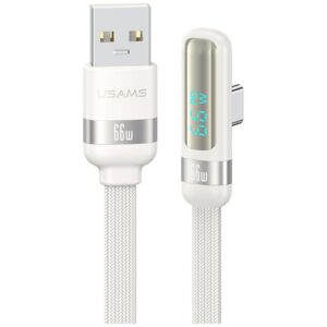 Kabelis USAMS US-SJ651 USB-A/USB-C baltos spalvos