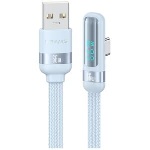 Kabelis USAMS US-SJ651 USB-A/USB-C blue